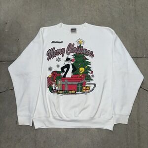 Vintage 1993 Looney Tunes Minnesota Merry Christmas Crewneck Size XL
